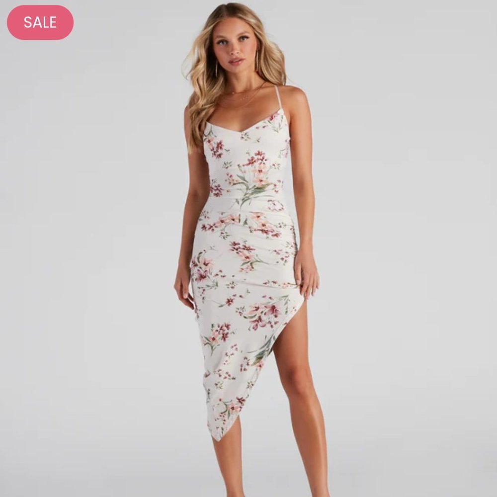Nwt Windsor floral rushing midi dress size small